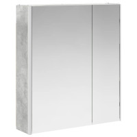 Produktbild för Badrumsspegelskåp Betonggrå 63,5 x 15,5 x 70 cm Konstruerat trä