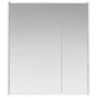 Produktbild för Badrumsspegelskåp Betonggrå 63,5 x 15,5 x 70 cm Konstruerat trä