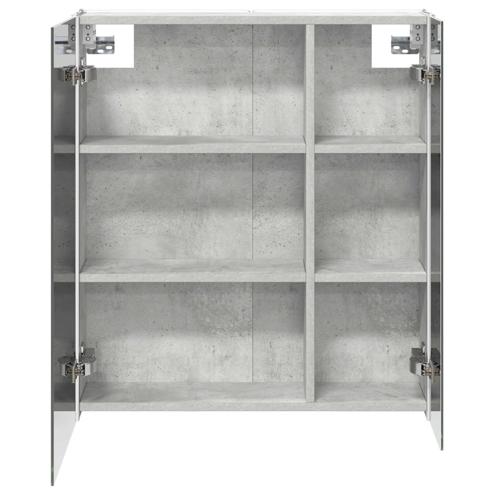Produktbild för Badrumsspegelskåp Betonggrå 63,5 x 15,5 x 70 cm Konstruerat trä