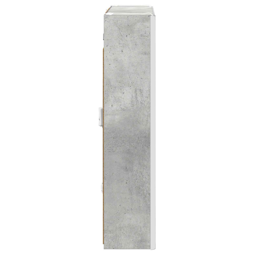 Produktbild för Badrumsspegelskåp Betonggrå 63,5 x 15,5 x 70 cm Konstruerat trä