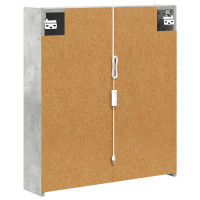 Produktbild för Badrumsspegelskåp Betonggrå 63,5 x 15,5 x 70 cm Konstruerat trä