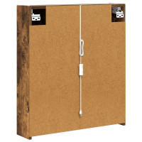 Produktbild för Badrumsspegelskåp Rökt ek 63,5 x 15,5 x 70 cm Konstruerat trä