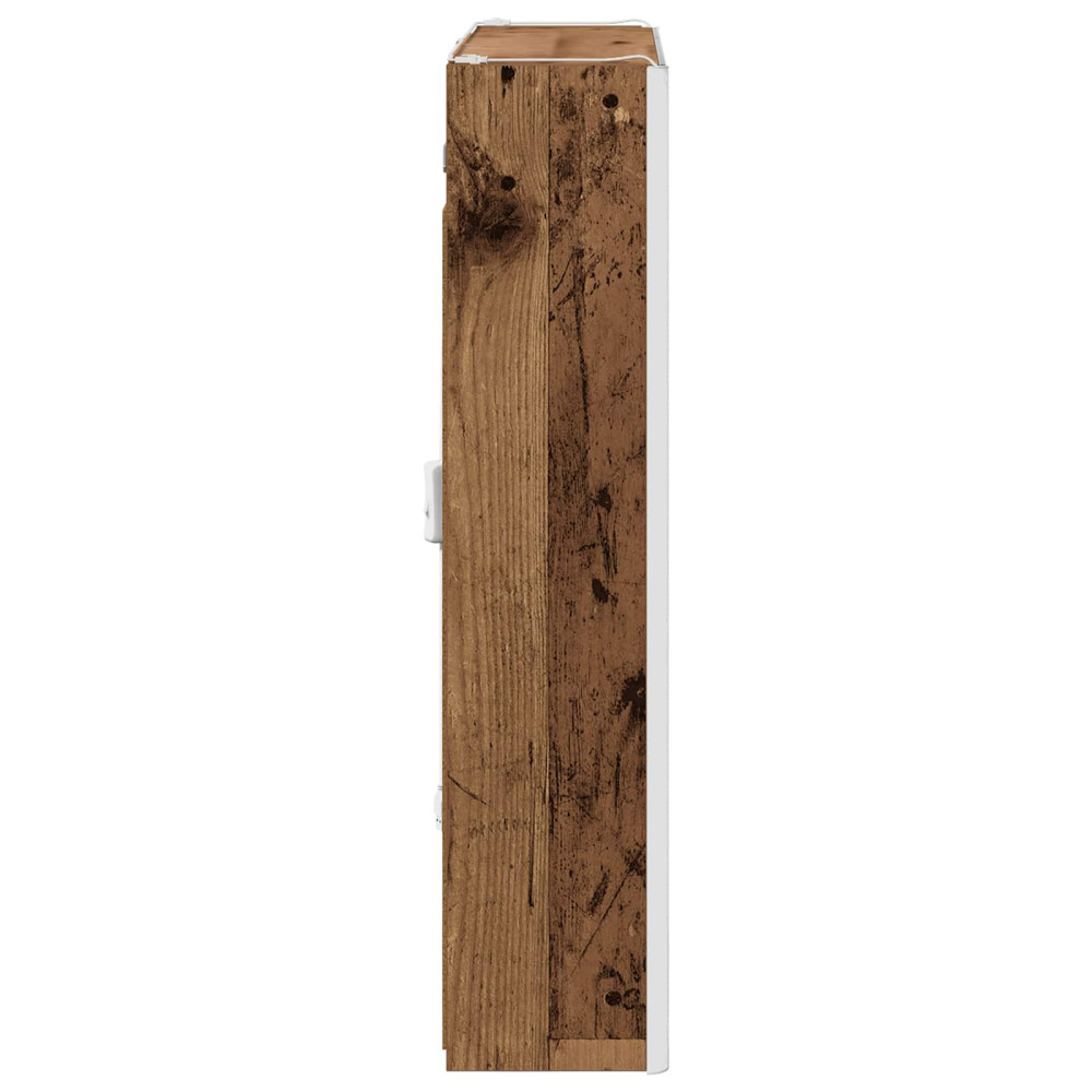 Produktbild för Badrumsspegelskåp Gammalt trä 63,5 x 15,5 x 70 cm