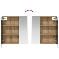Produktbild för Badrumsspegelskåp Artisan Ek 63,5 x 15,5 x 70 cm