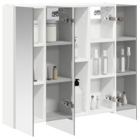Produktbild för Badrumsspegelskåp för Vit 63,5 x 15,5 x 60,5 cm