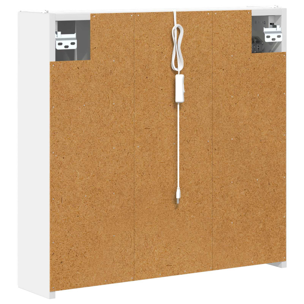 Produktbild för Badrumsspegelskåp för Vit 63,5 x 15,5 x 60,5 cm