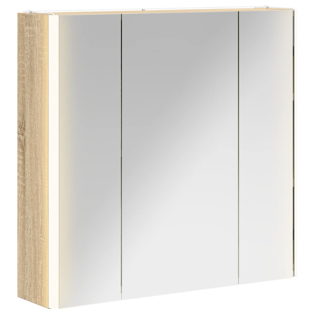 Produktbild för Badrumsspegelskåp Sonoma-ek 63,5 x 15,5 x 60,5 cm