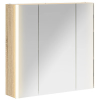 Produktbild för Badrumsspegelskåp Sonoma-ek 63,5 x 15,5 x 60,5 cm