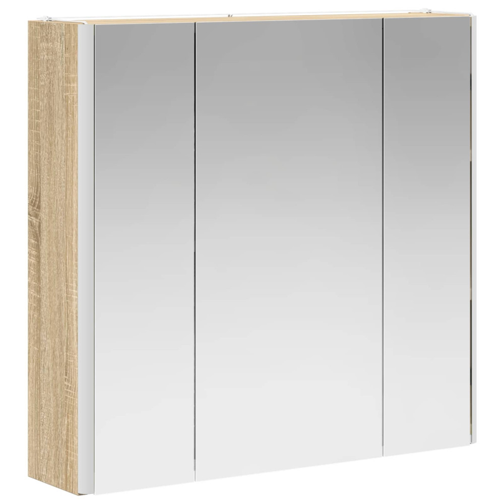 Produktbild för Badrumsspegelskåp Sonoma-ek 63,5 x 15,5 x 60,5 cm