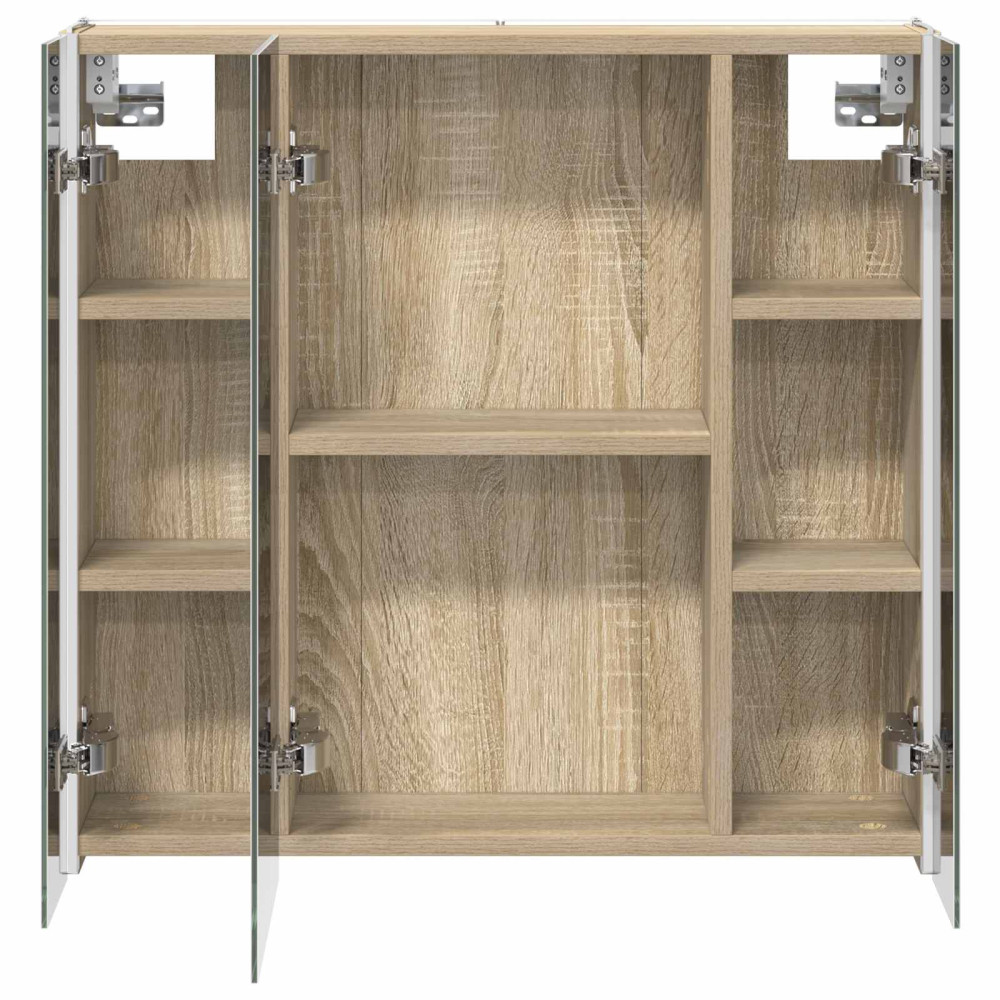 Produktbild för Badrumsspegelskåp Sonoma-ek 63,5 x 15,5 x 60,5 cm