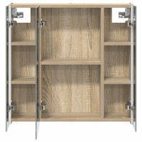 Produktbild för Badrumsspegelskåp Sonoma-ek 63,5 x 15,5 x 60,5 cm