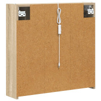 Produktbild för Badrumsspegelskåp Sonoma-ek 63,5 x 15,5 x 60,5 cm