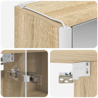 Produktbild för Badrumsspegelskåp Sonoma-ek 63,5 x 15,5 x 60,5 cm