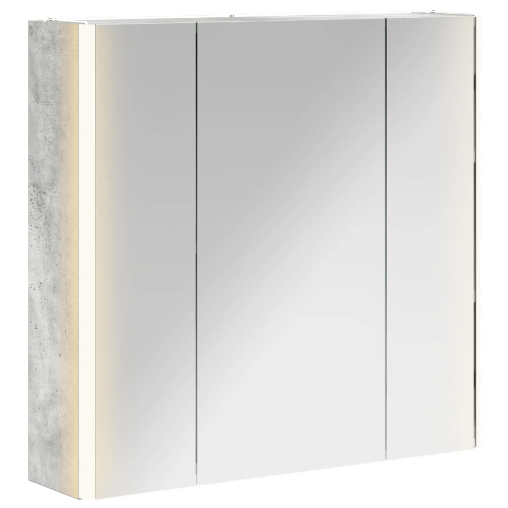 Produktbild för Badrumsspegelskåp Betonggrå 63,5 x 15,5 x 60,5 cm