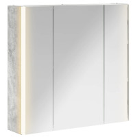 Produktbild för Badrumsspegelskåp Betonggrå 63,5 x 15,5 x 60,5 cm