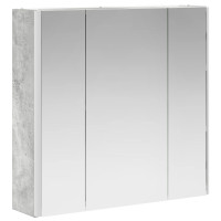 Produktbild för Badrumsspegelskåp Betonggrå 63,5 x 15,5 x 60,5 cm
