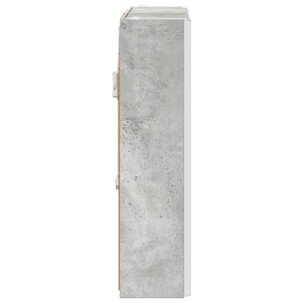 Produktbild för Badrumsspegelskåp Betonggrå 63,5 x 15,5 x 60,5 cm