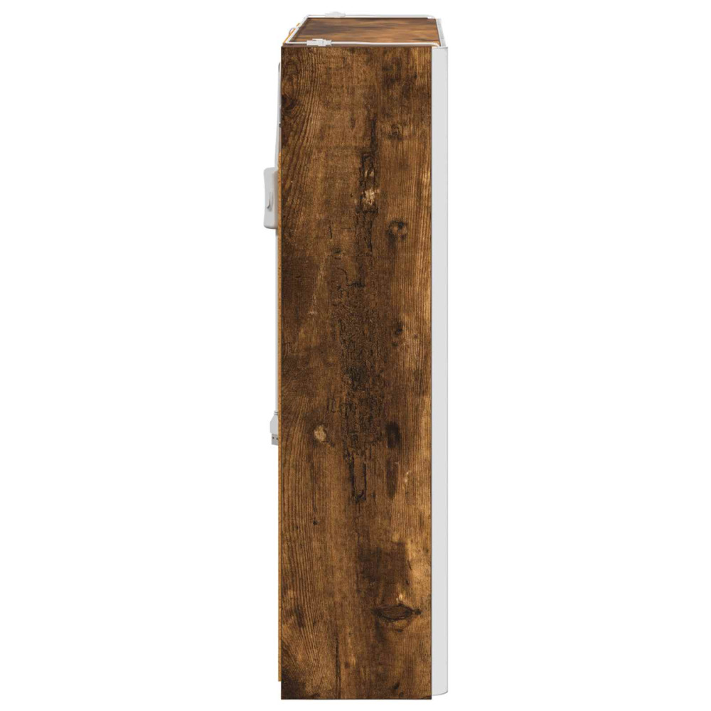 Produktbild för Badrumsspegelskåp Rökt ek 63,5 x 15,5 x 60,5 cm Konstruerat trä