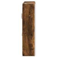 Produktbild för Badrumsspegelskåp Rökt ek 63,5 x 15,5 x 60,5 cm Konstruerat trä