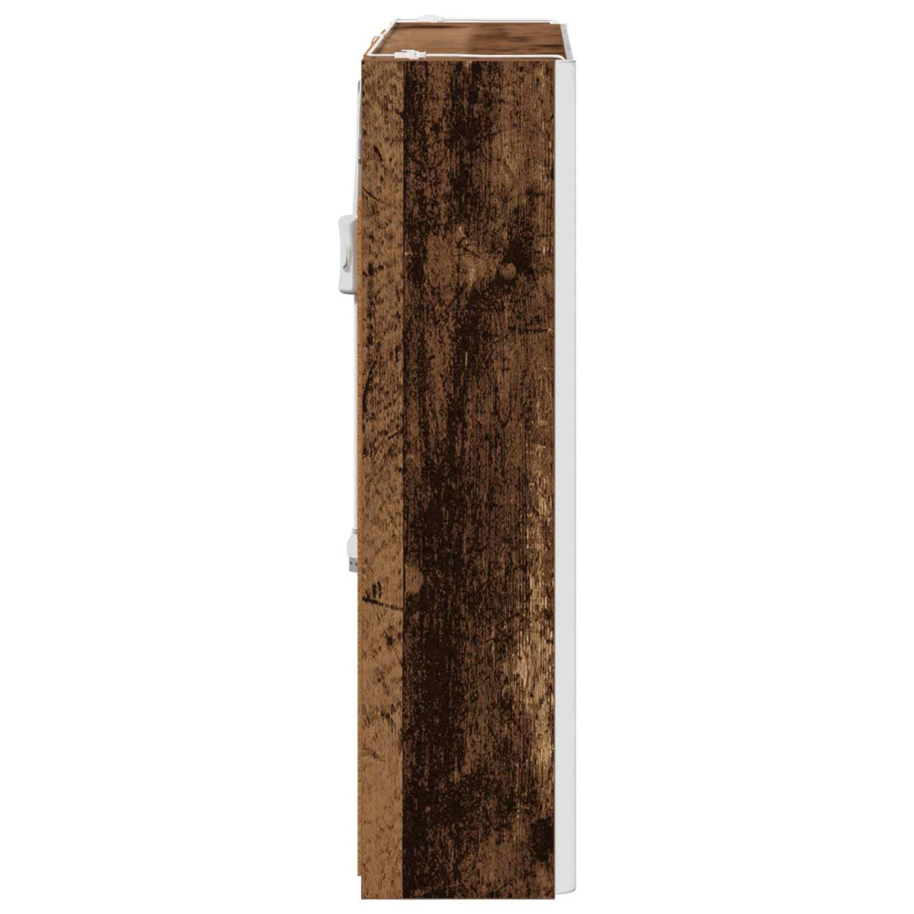 Produktbild för Badrumsspegelskåp Gammalt trä 63,5 x 15,5 x 60,5 cm