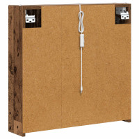 Produktbild för Badrumsspegelskåp Gammalt trä 63,5 x 15,5 x 60,5 cm