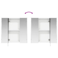Produktbild för Badrumsspegelskåp Vit 73.5 x 15.5 x 70 cm Konstruerat trä