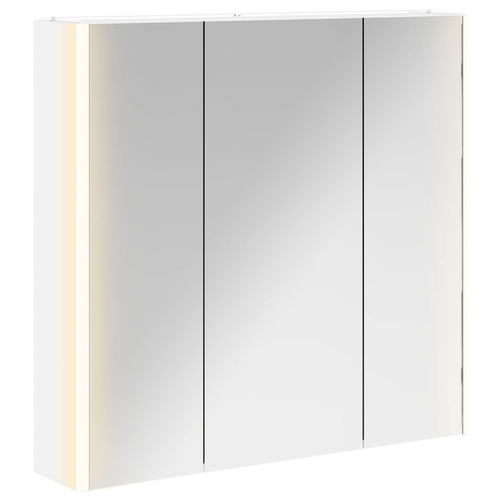 Produktbild för Badrumsspegelskåp Vit 73.5 x 15.5 x 70 cm Konstruerat trä