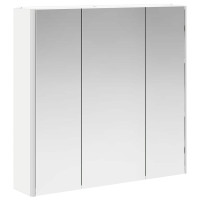Produktbild för Badrumsspegelskåp Vit 73.5 x 15.5 x 70 cm Konstruerat trä