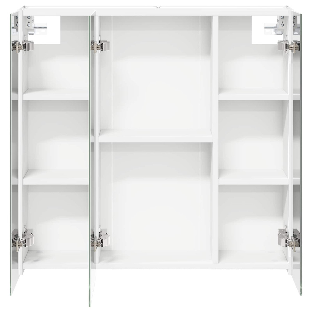 Produktbild för Badrumsspegelskåp Vit 73.5 x 15.5 x 70 cm Konstruerat trä