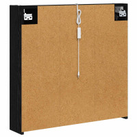 Produktbild för Badrumsspegelskåp Svart Ek 73.5 x 15.5 x 70 cm Konstruerat trä