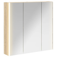 Produktbild för Badrumsspegelskåp Sonoma-ek 73.5 x 15.5 x 70 cm Konstruerat trä