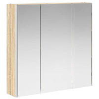Produktbild för Badrumsspegelskåp Sonoma-ek 73.5 x 15.5 x 70 cm Konstruerat trä