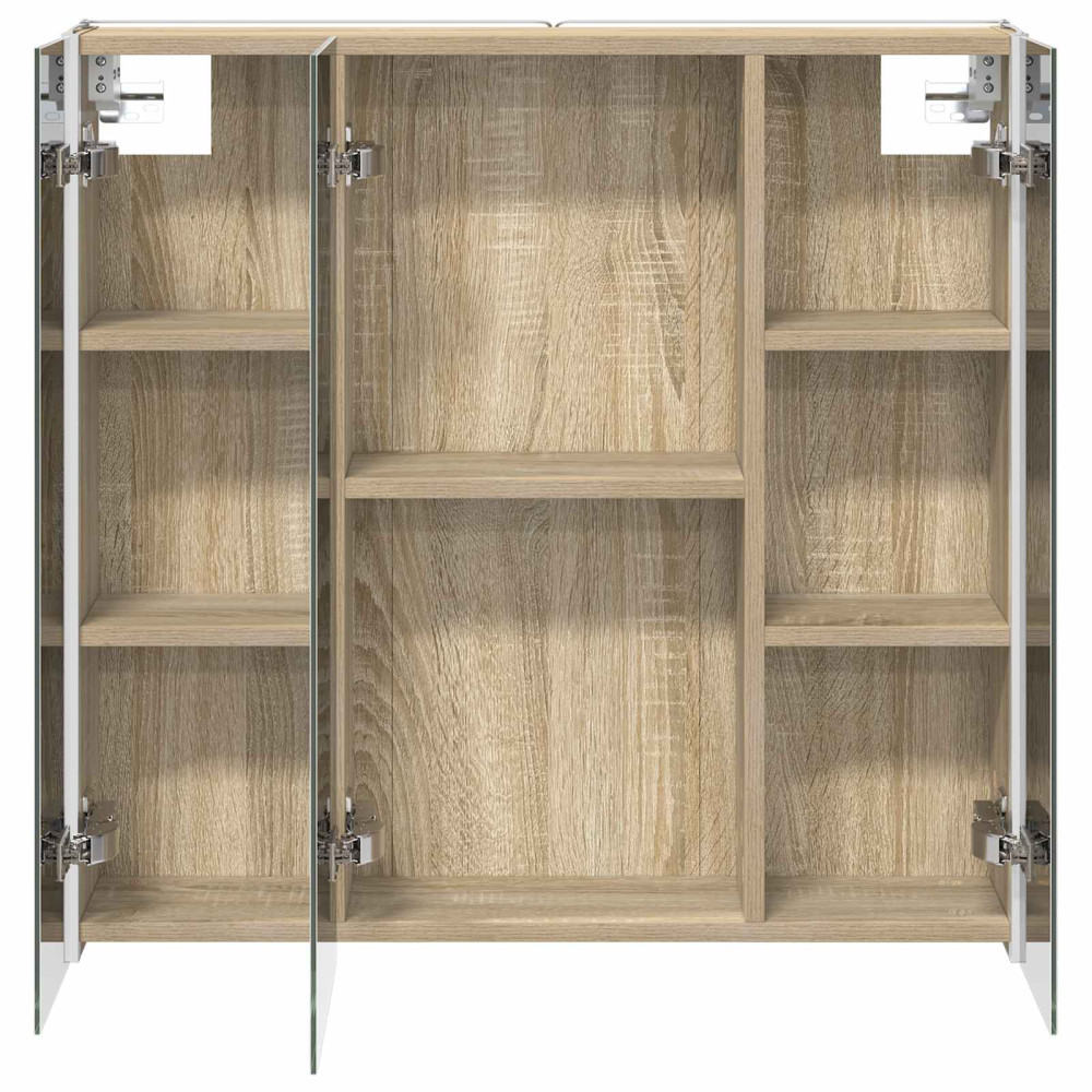Produktbild för Badrumsspegelskåp Sonoma-ek 73.5 x 15.5 x 70 cm Konstruerat trä