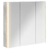 Produktbild för Badrumsspegelskåp Betonggrå 73.5 x 15.5 x 70 cm Konstruerat trä