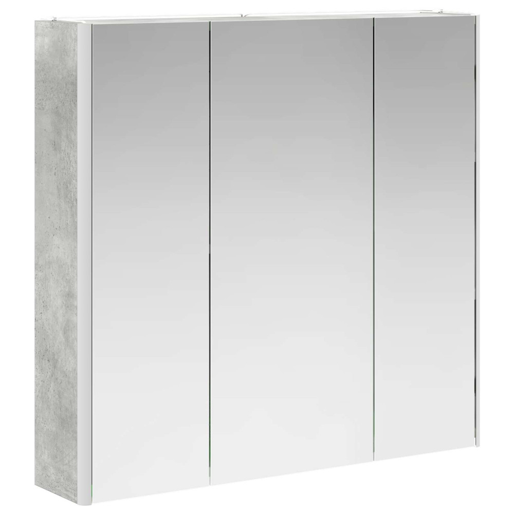 Produktbild för Badrumsspegelskåp Betonggrå 73.5 x 15.5 x 70 cm Konstruerat trä