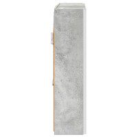 Produktbild för Badrumsspegelskåp Betonggrå 73.5 x 15.5 x 70 cm Konstruerat trä