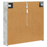 Produktbild för Badrumsspegelskåp Betonggrå 73.5 x 15.5 x 70 cm Konstruerat trä