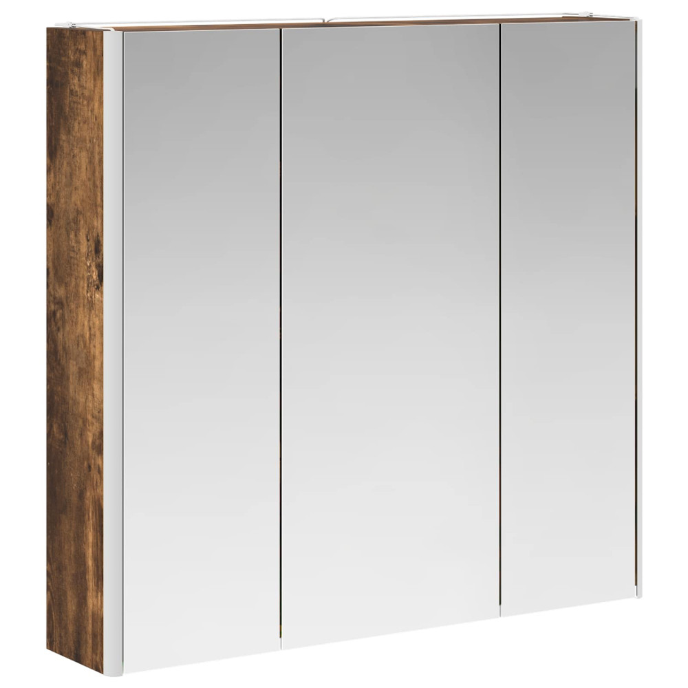 Produktbild för Badrumsspegelskåp Rökt ek 73.5 x 15.5 x 70 cm Konstruerat trä