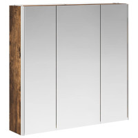 Produktbild för Badrumsspegelskåp Rökt ek 73.5 x 15.5 x 70 cm Konstruerat trä