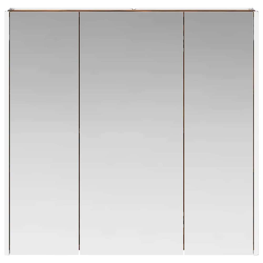 Produktbild för Badrumsspegelskåp Rökt ek 73.5 x 15.5 x 70 cm Konstruerat trä