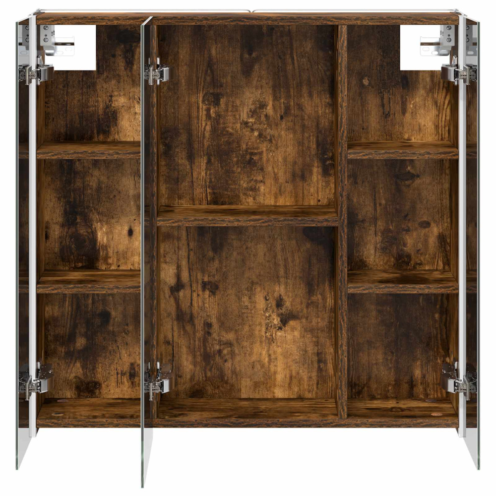 Produktbild för Badrumsspegelskåp Rökt ek 73.5 x 15.5 x 70 cm Konstruerat trä