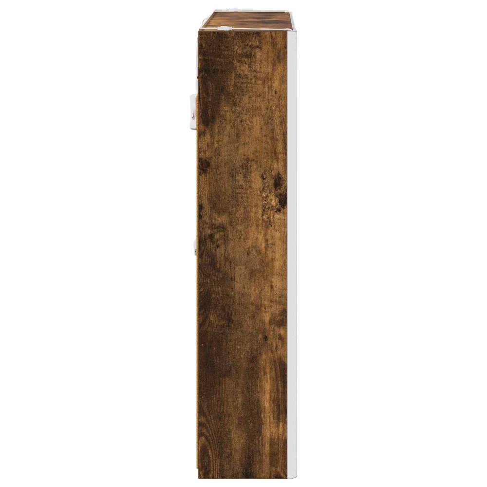 Produktbild för Badrumsspegelskåp Rökt ek 73.5 x 15.5 x 70 cm Konstruerat trä