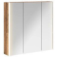 Produktbild för Badrumsspegelskåp med hylla Gammalt trä 73.5 x 15.5 x 70 cm