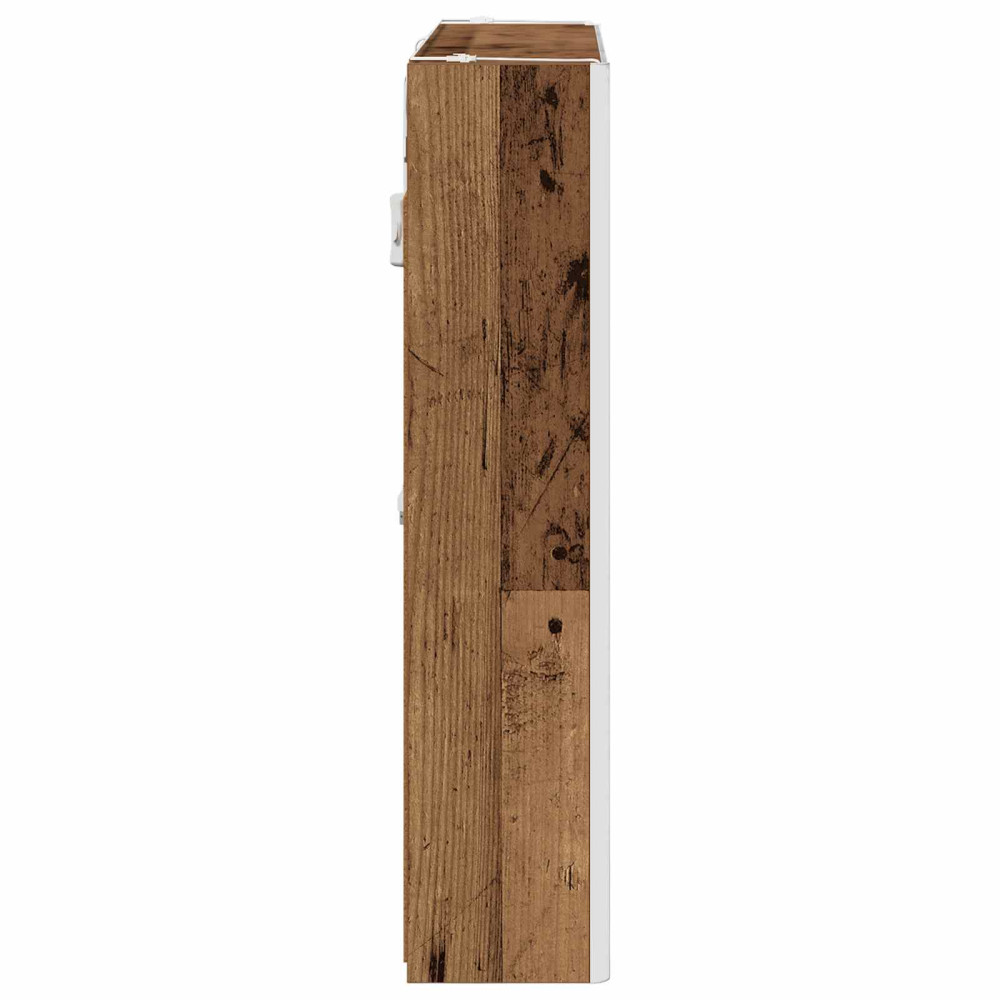Produktbild för Badrumsspegelskåp med hylla Gammalt trä 73.5 x 15.5 x 70 cm