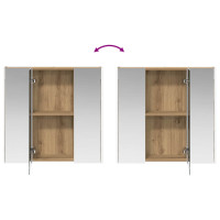 Produktbild för Badrumsspegelskåp med hylla Artisan Ek 73.5 x 15.5 x 70 cm