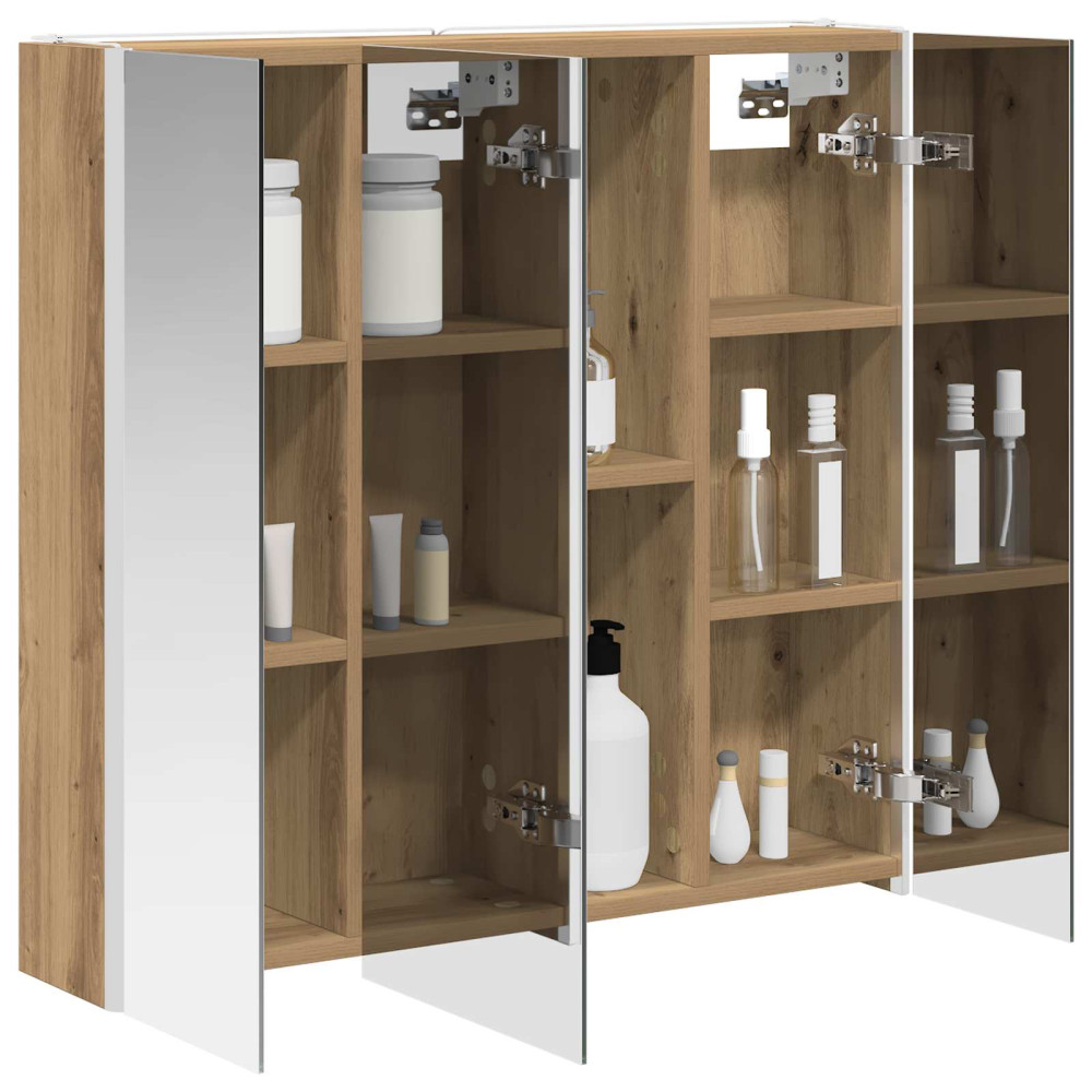 Produktbild för Badrumsspegelskåp med hylla Artisan Ek 73.5 x 15.5 x 70 cm
