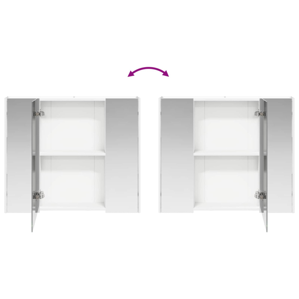 Produktbild för Badrumsspegelskåp för Vit 83,5 x 15,5 x 70 cm Konstruerat trä
