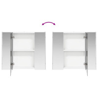 Produktbild för Badrumsspegelskåp för Vit 83,5 x 15,5 x 70 cm Konstruerat trä