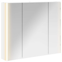 Produktbild för Badrumsspegelskåp för Vit 83,5 x 15,5 x 70 cm Konstruerat trä