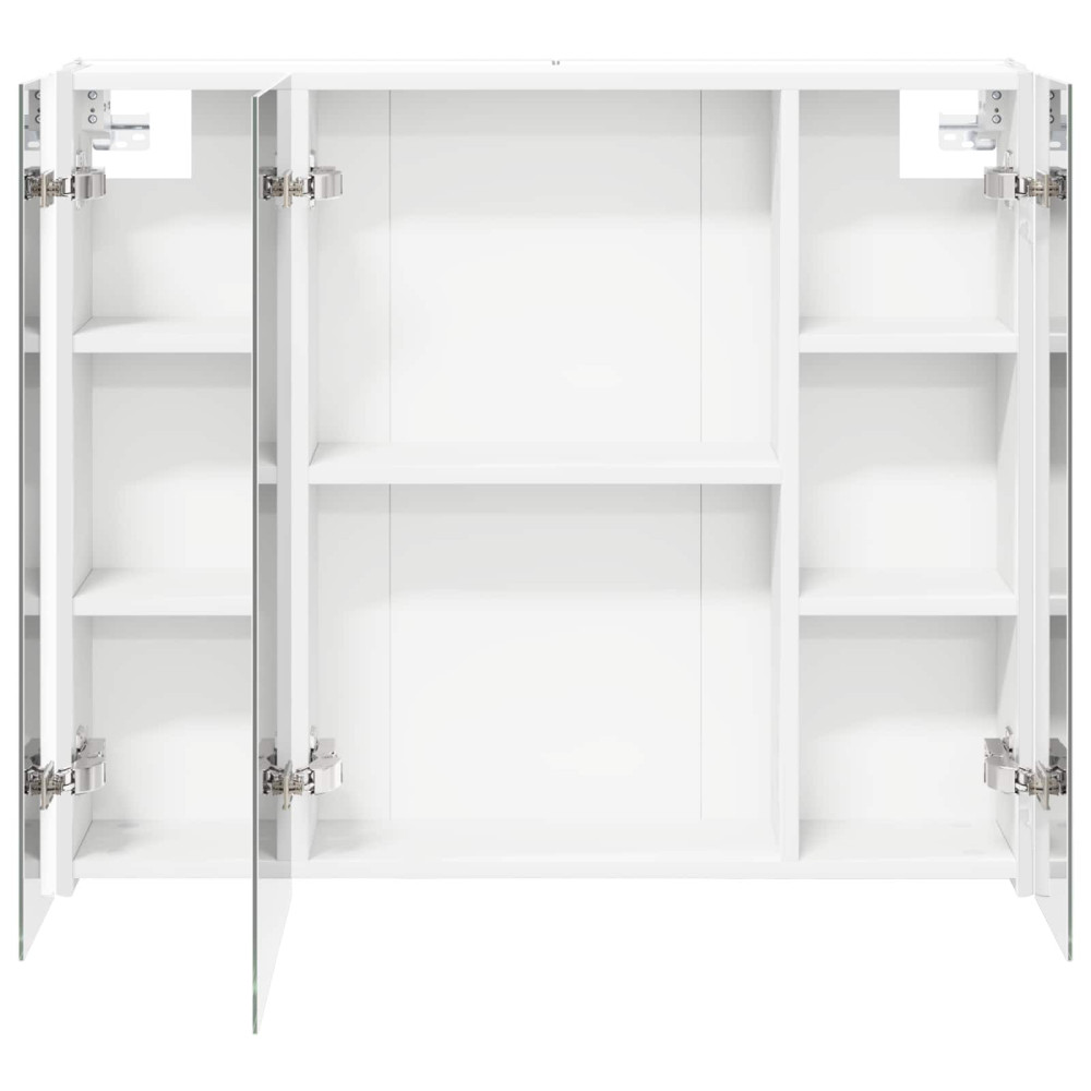 Produktbild för Badrumsspegelskåp för Vit 83,5 x 15,5 x 70 cm Konstruerat trä